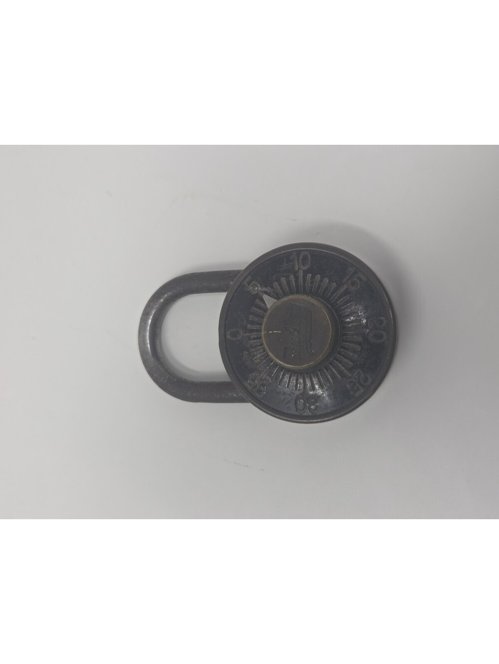 Vintage Dudley Round Dial Combination Padlock Heavy Steel Construction
